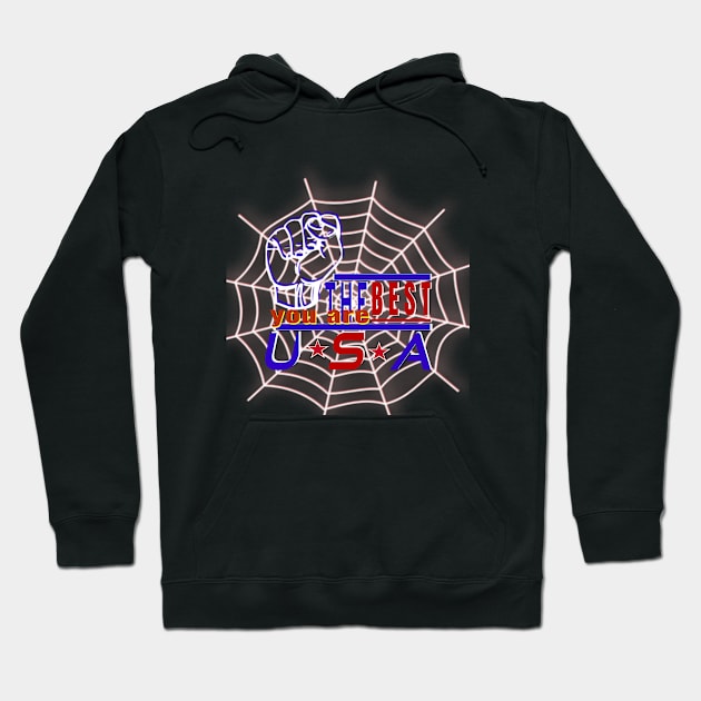 You Are The Best USA Intimate Spider web design-surfing festival in Los Angeles Hoodie by Top-you